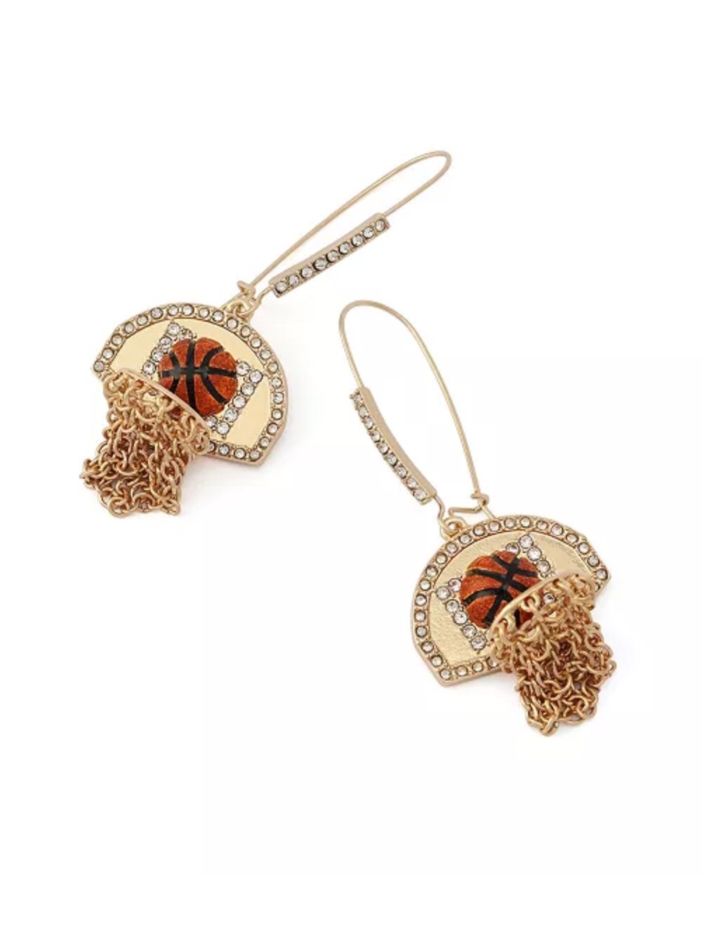 Betsey Johnson Basketball Dangle Earrings